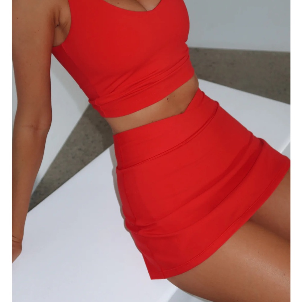 White Fox Boutique Red Balance Sports Top